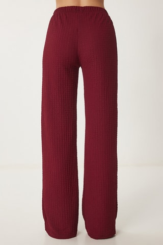 Pantalon wide legs - Bordeaux
