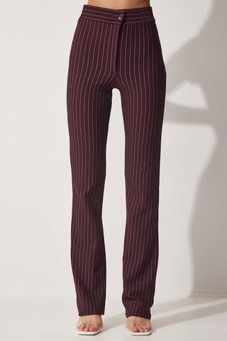 Pantalon taille haute - Bordeaux