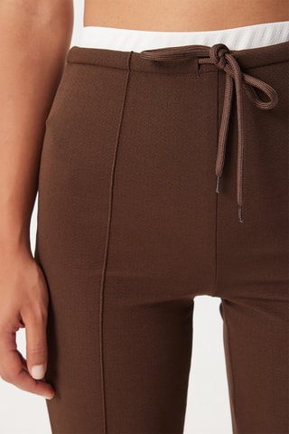 Pantalon droit - Marron