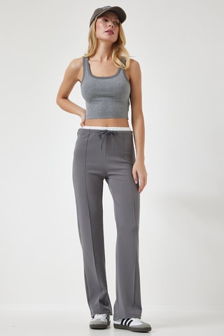 Pantalon droit - Gris