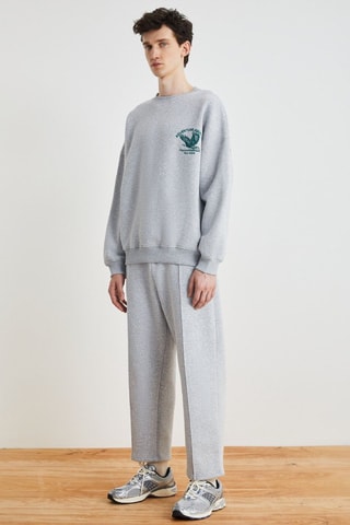 Pantalon de survêtement - Gris clair chiné