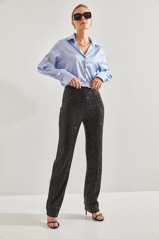 Pantalon regular - Noir