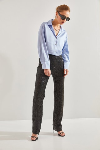 Pantalon regular - Noir