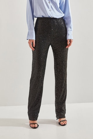 Pantalon regular - Noir