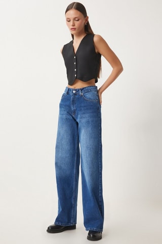 Jean wide legs - Bleu marine