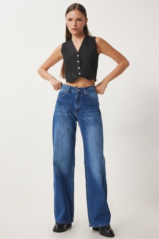 Jean wide legs - Bleu marine