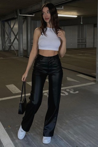 Jean taille haute - Noir