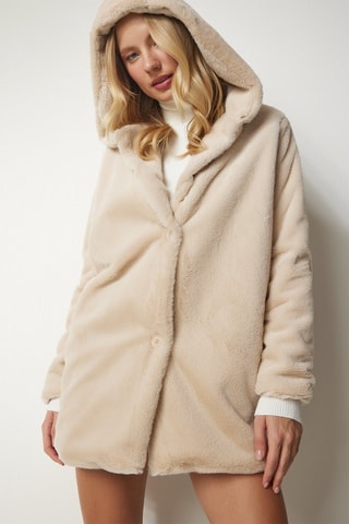 Manteau à capuche - Beige