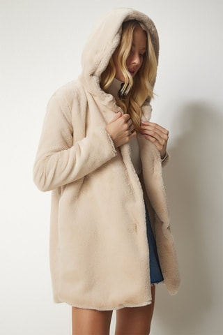 Manteau à capuche - Beige