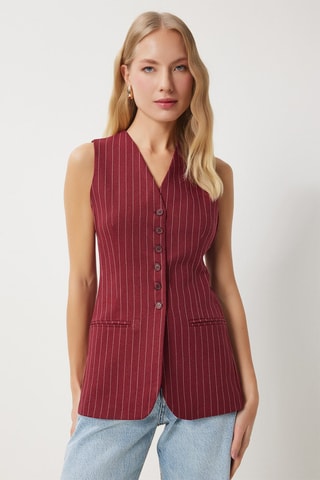 Veste regular sans manches - Bordeaux