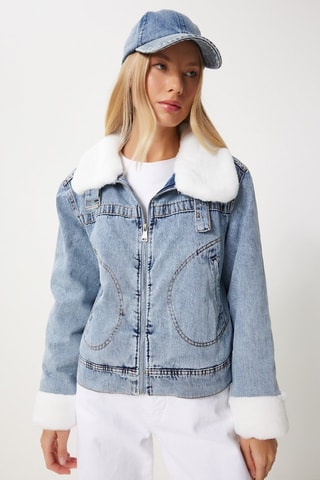 Veste regular en jean - Bleu clair
