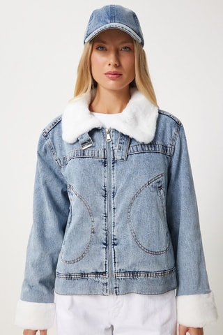 Veste regular en jean - Bleu clair