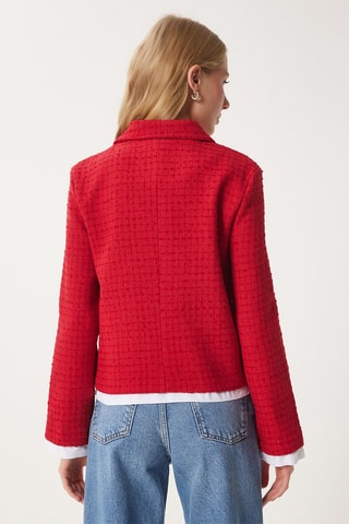 Veste en tweed - Rouge