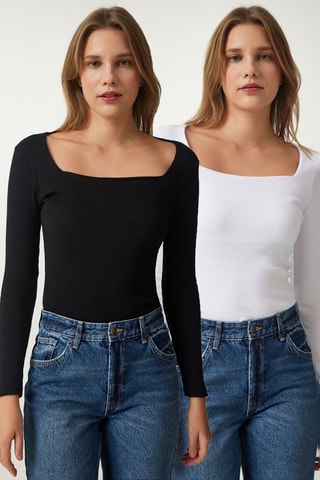 2 tops - Blanc et noir