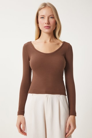 2 tops regular - Marron et beige