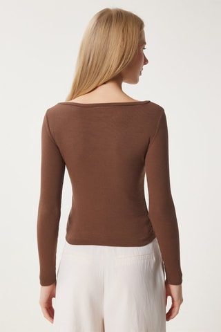 2 tops regular - Marron et beige