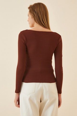 Top slim - Marron