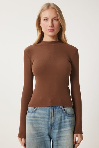 Top slim - Marron