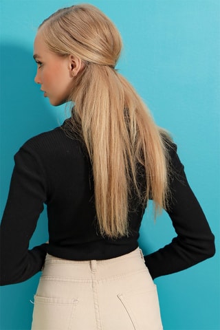 Crop top slim - Noir