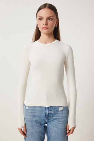 2 tops regular - Ecru et vert