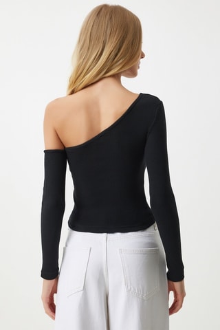 Top asymétrique - Noir