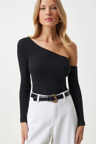 Top asymétrique - Noir