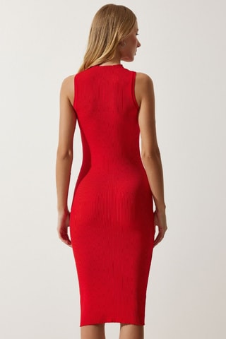 Robe fourreau sans manches - Rouge