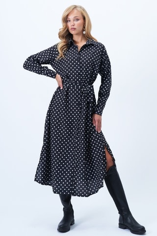 Robe chemise regular - Noir