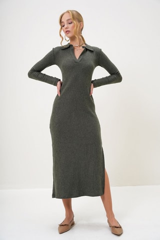 Robe polo regular - Kaki