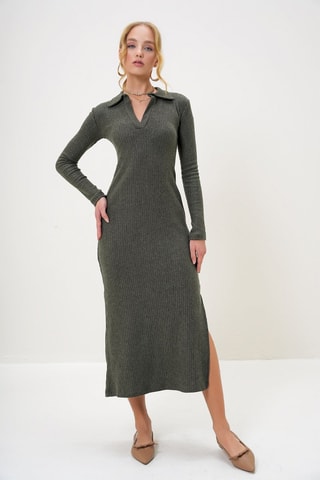 Robe polo regular - Kaki