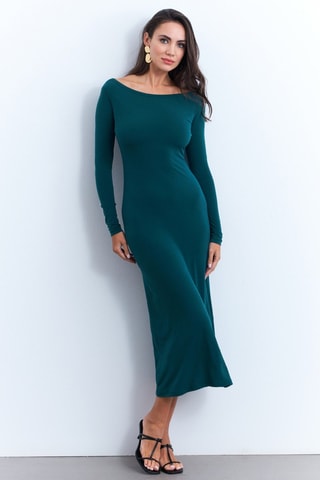 Robe longue regular - Vert émeraude