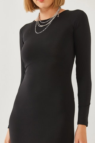 Robe longue regular - Noir