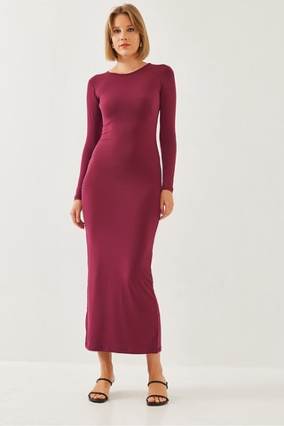 Robe longue regular - Bordeaux