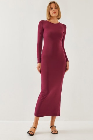 Robe longue regular - Bordeaux