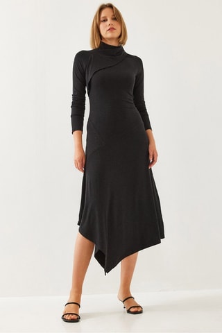 Robe asymétrique regular - Noir