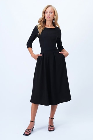 Robe midi regular - Noir