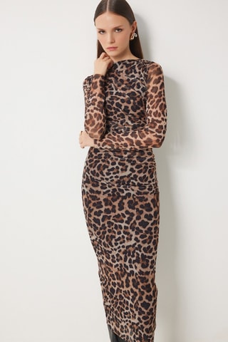 Robe fourreau - Marron