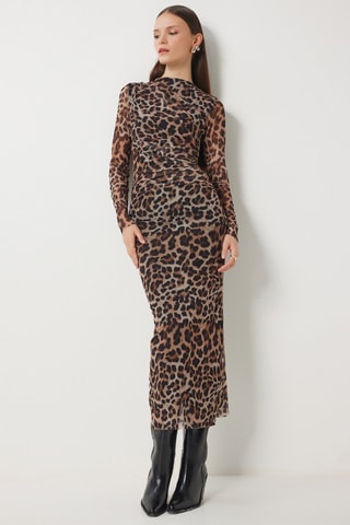 Robe fourreau - Marron