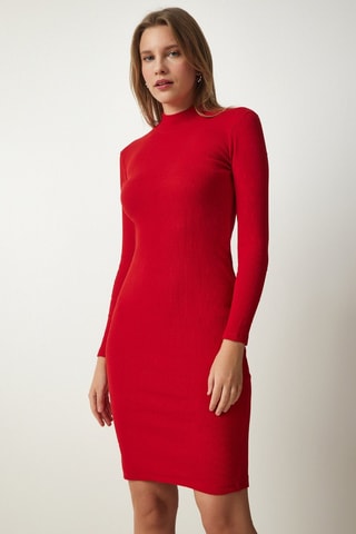 Robe fourreau - Rouge