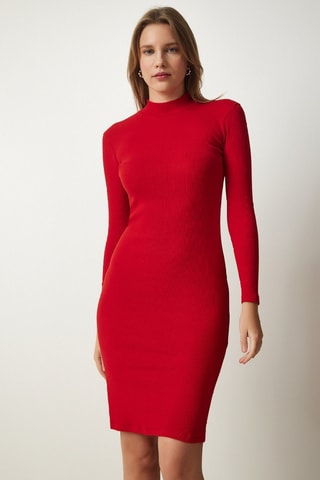 Robe fourreau - Rouge