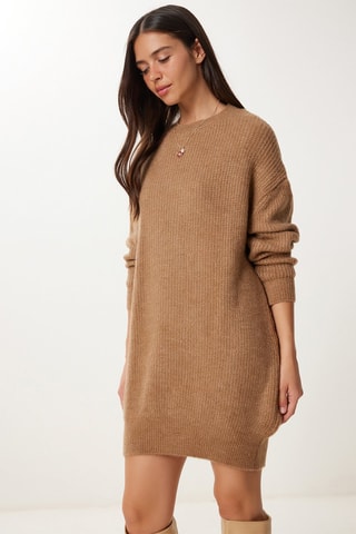 Robe pull oversize - Beige