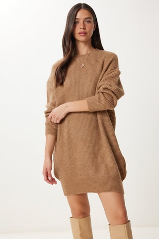 Robe pull oversize - Beige