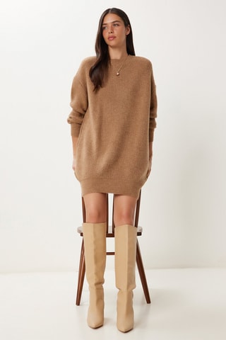 Robe pull oversize - Beige