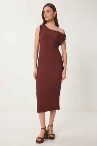 Robe droite - Marron