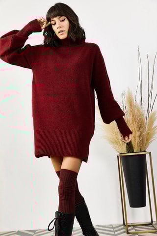 Robe pull regular - Bordeaux