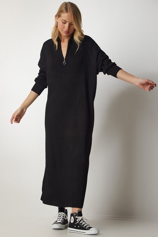 Robe pull oversize - Noir