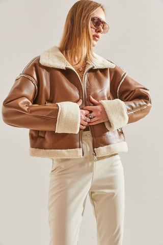 Blouson aviateur regular - Marron