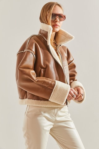 Blouson aviateur regular - Marron