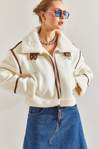 Blouson aviateur regular - Blanc