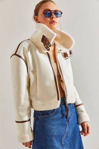 Blouson aviateur regular - Blanc